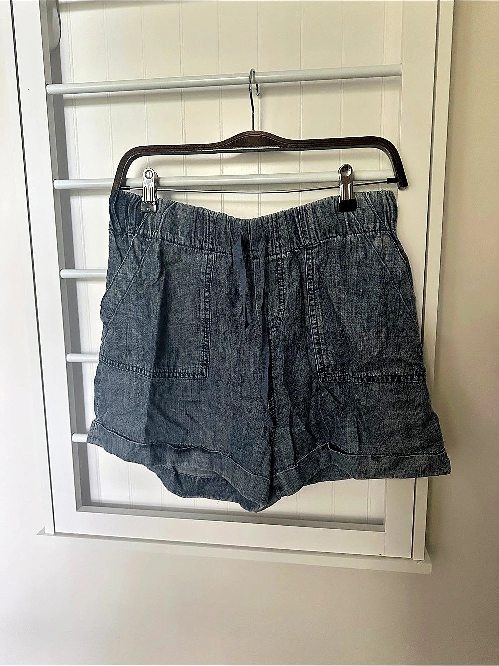 AQUA Tencel Gray Cargo Shorts
